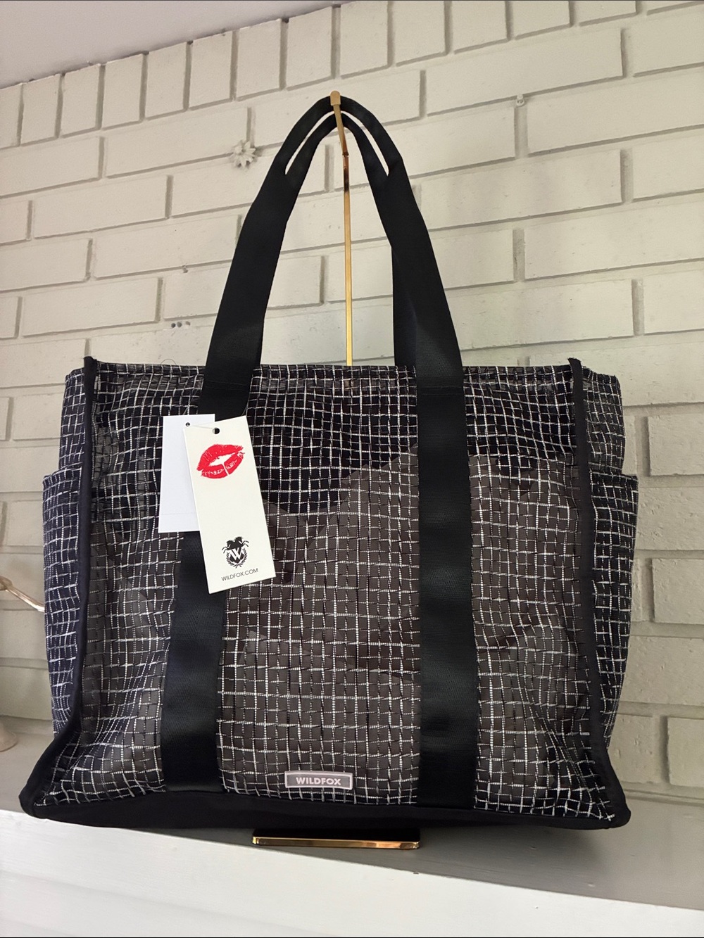 Wildfox Large Grid Tote MSRP $80